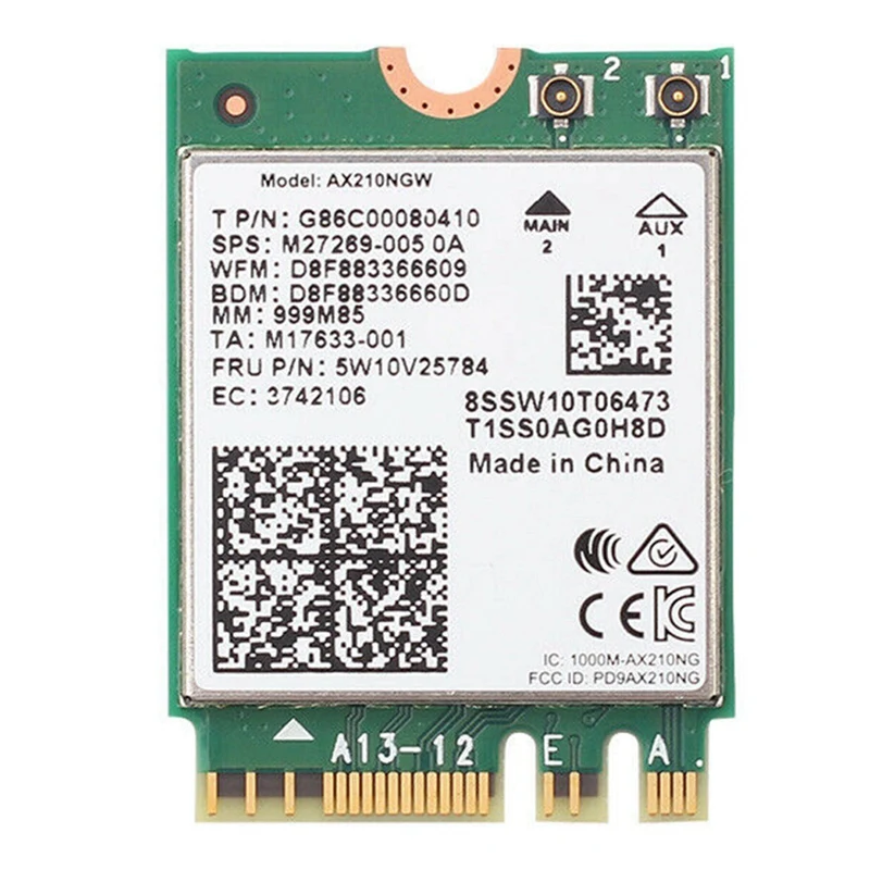 Двухдиапазонная Wi-Fi 6E AX210 M.2 NGFF 2,4 Мбит/с беспроводная карта AX210NGW 5,2 ГГц/Φ 802.11Ax Bluetooth Wi-Fi сетевая карта
Двухдиапазонная Wi-Fi 6E AX210 M.2 NGFF 2,4 Мбит/с беспроводная карта AX210NGW 5,2 ГГц/Φ 802.11Ax Bluetooth Wi-Fi сетевая карта