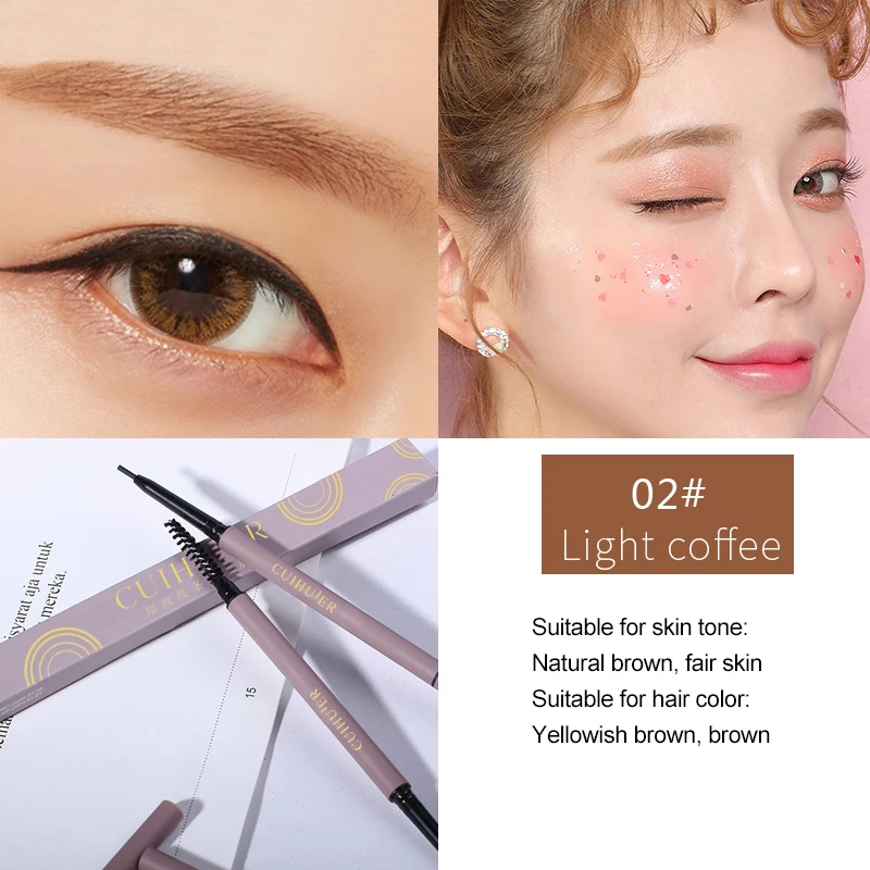 1pcs Double-headed Eyebrow Pencil Small Light Easy To Carry Waterproof Sweatproof Long Lasting Eyebrow Cosmetics Tools TSLM2
1pcs Double-headed Eyebrow Pencil Small Light Easy To Carry Waterproof Sweatproof Long Lasting Eyebrow Cosmetics Tools TSLM2