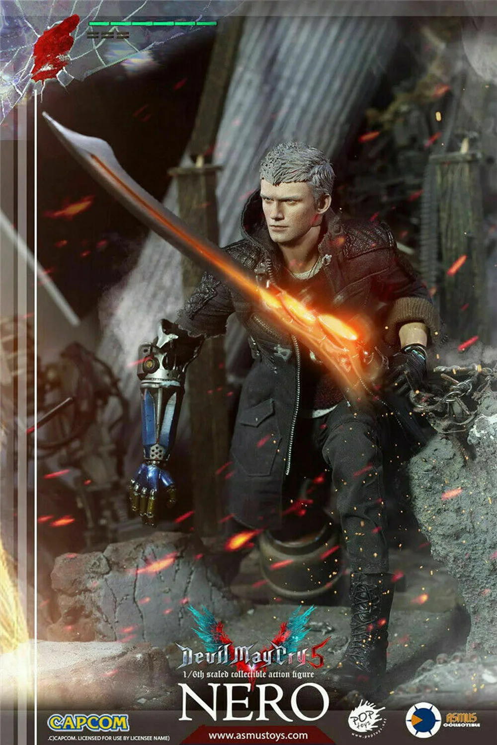 Игрушки Асмус DMC503 Devil May Cry 5 Nero 12 '' Молодежная фигура модель игрушки 1/6| |