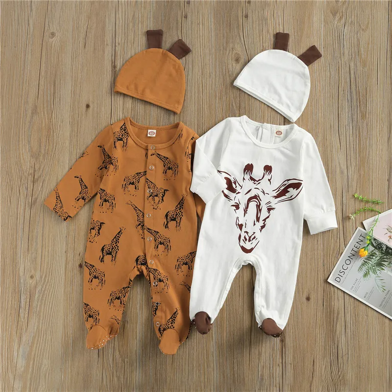 0-6M Babies Casual Two-piece Clothes Set, Cute Animal Printed Pattern Round Collar Jumpsuit + Cap, White/ Coffee
0-6M Babies Casual Two-piece Clothes Set, Cute Animal Printed Pattern Round Collar Jumpsuit + Cap, White/ Coffee