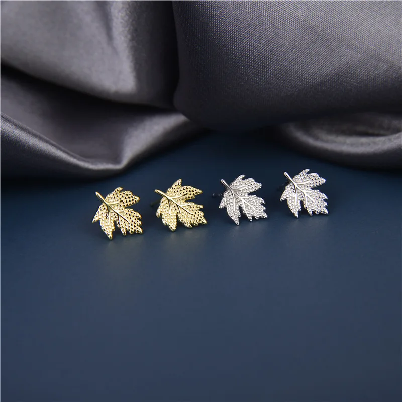 Sterling Silver S925 Maple Leaf Earrings Simple Stud Women's Earrings Canada Trend 2022 Jewerly
Sterling Silver S925 Maple Leaf Earrings Simple Stud Women's Earrings Canada Trend 2022 Jewerly