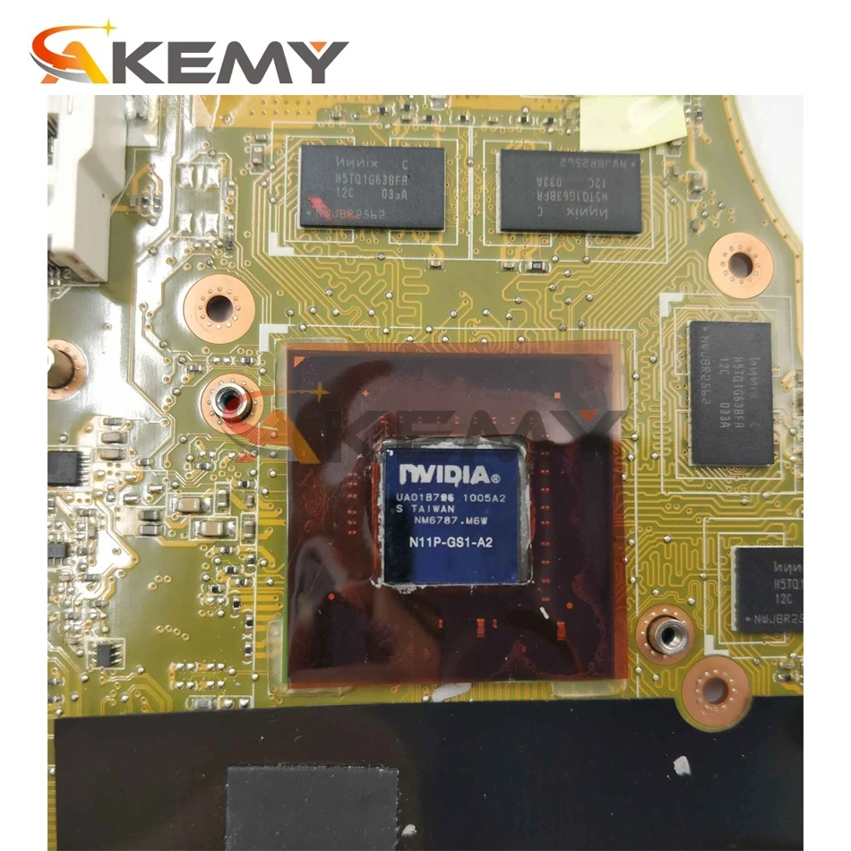 Akemy K42JV GT335M 1GB Материнская плата REV2.2 для For Asus A42J X42J K42J K42JR материнская ноутбука