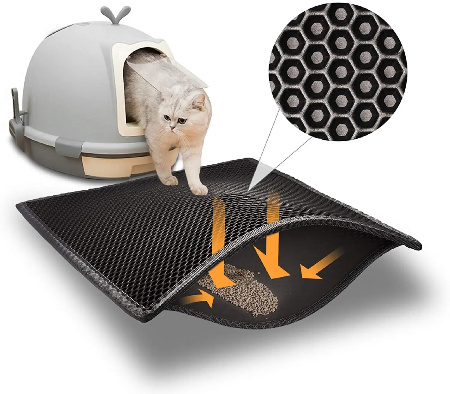 Cat Litter Mat Trap Cat Litter Box Double Honeycomb Cat Litter Mat Household Pet Mat EVA Non-slip and Waterproof Cat Foot Mat
Cat Litter Mat Trap Cat Litter Box Double Honeycomb Cat Litter Mat Household Pet Mat EVA Non-slip and Waterproof Cat Foot Mat