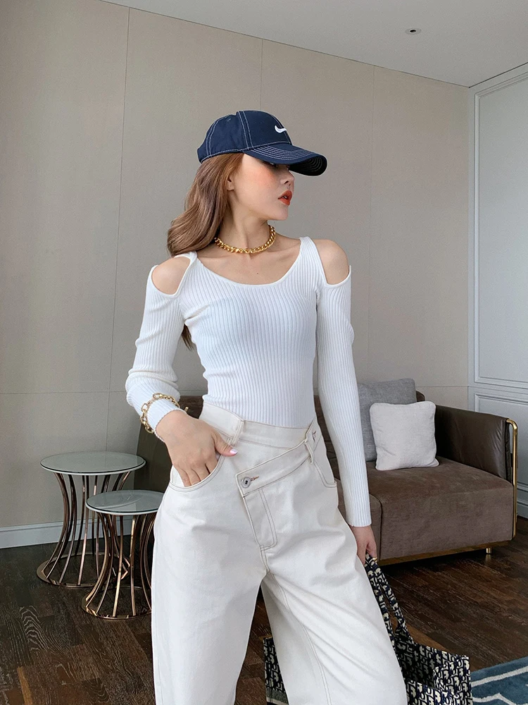 Peach off shoulder wool sweater autumn wear 2020 new women's long sleeve bottom round neck slim top
Peach off shoulder wool sweater autumn wear 2020 new women's long sleeve bottom round neck slim top