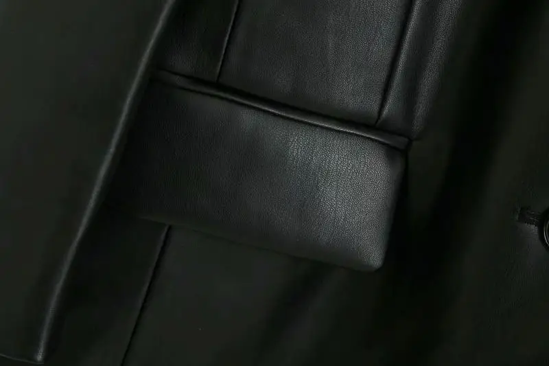 SOUTHLAND Women Fashion brand design Leather Blazer Vintage Pockets Long Sleeve Back Female Outerwear Chic 
SOUTHLAND Women Fashion brand design Leather Blazer Vintage Pockets Long Sleeve Back Female Outerwear Chic