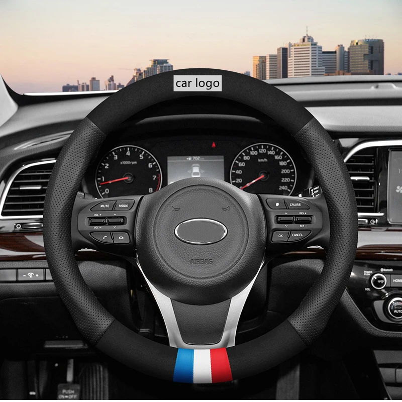 

Auto Car Steering Wheel Cover for KIA Optima Seltos Carnival K3 K5 Telluride Soul Stinger GT Forte Sportage Atlantica Ceed Rio