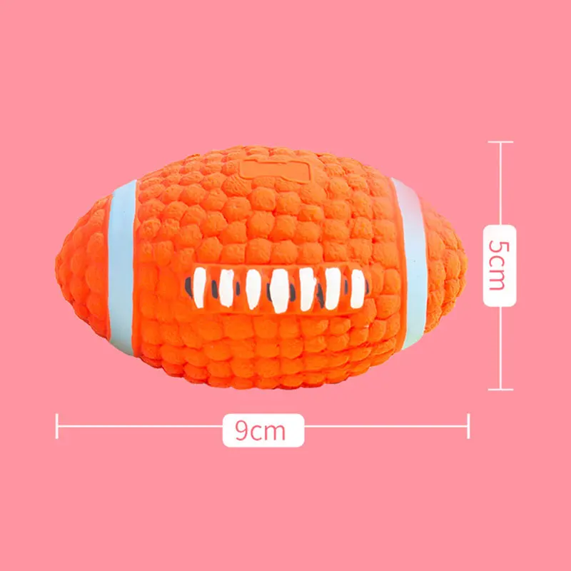 Latex Dog Chewing Squeaky Ball Toys Rugby Football Fetch Play Toy for Puppy Small Medium Pets Dog TA
Latex Dog Chewing Squeaky Ball Toys Rugby Football Fetch Play Toy for Puppy Small Medium Pets Dog TA