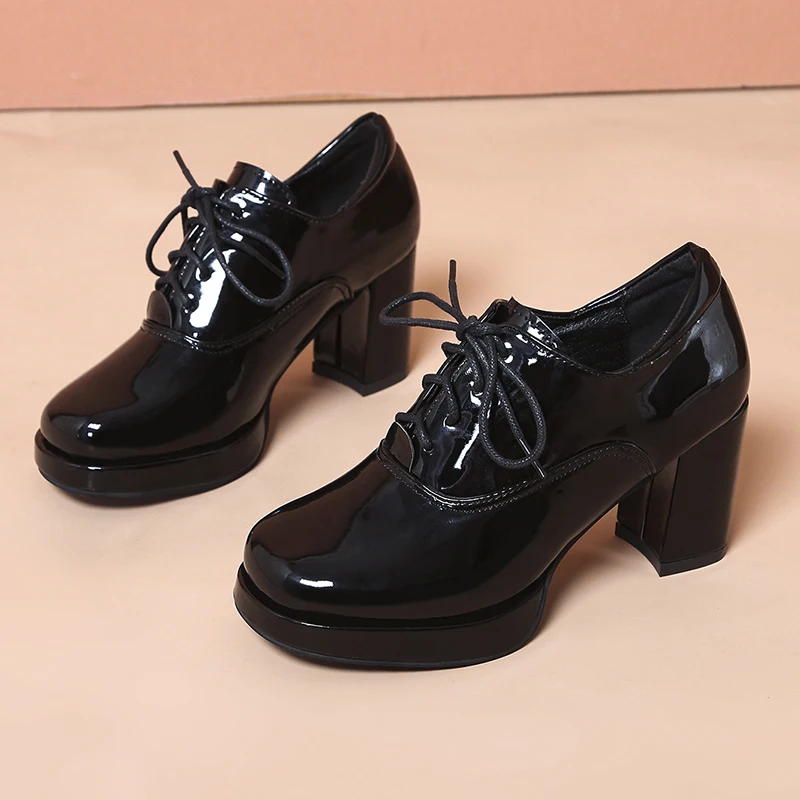 Fashion Single Shoes Female 2021 Autumn Winter New British Style Thick Heel High Heel Fairy Style Lace-up Small Leather Shoes
Fashion Single Shoes Female 2021 Autumn Winter New British Style Thick Heel High Heel Fairy Style Lace-up Small Leather Shoes