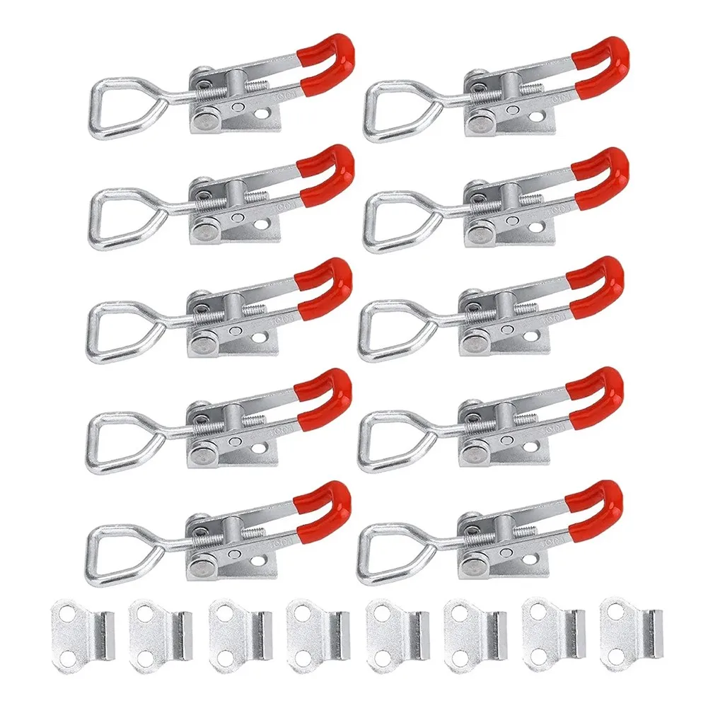 10PCS Toggle Latch Clamp 4001 Holding Capacity 150Kg/330Lbs Adjustable Toolbox Case Metal Toggle Horizontal Hand Tool
10PCS Toggle Latch Clamp 4001 Holding Capacity 150Kg/330Lbs Adjustable Toolbox Case Metal Toggle Horizontal Hand Tool