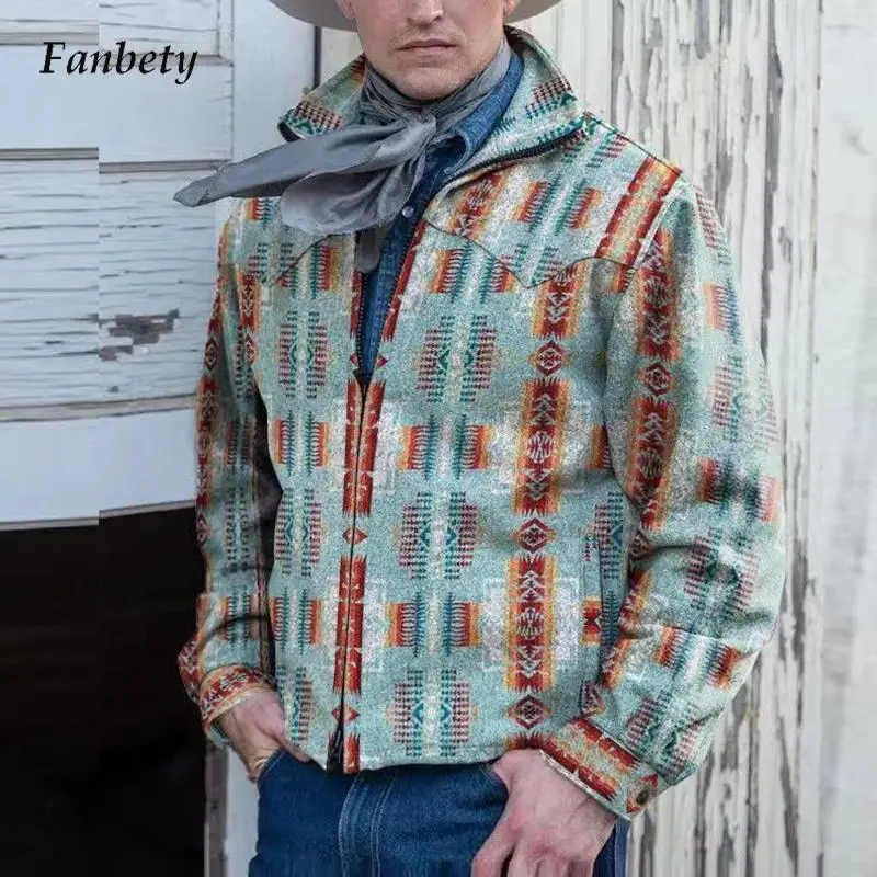 Men New Vintage Zipper Outerwear Wool Autumn Winter Casual Long Sleeve Turn-down Collar Jackets Mens Fashion Printed Slim Coats
Men New Vintage Zipper Outerwear Wool Autumn Winter Casual Long Sleeve Turn-down Collar Jackets Mens Fashion Printed Slim Coats