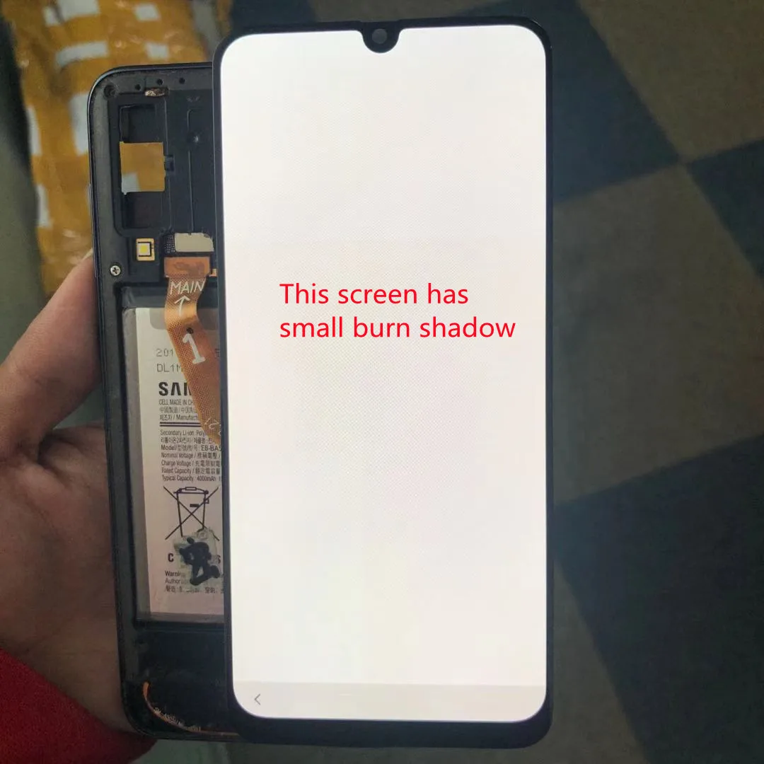 Оригинальный ЖК-дисплей AMOLED с небольшим дисплеем burn shadow для SAMSUNG GALAXY A30 A305/DS A305FN A305G, сенсорный экран с цифровым преобразователем в сборе
Оригинальный ЖК-дисплей AMOLED с небольшим дисплеем burn shadow для SAMSUNG GALAXY A30 A305/DS A305FN A305G, сенсорный экран с цифровым преобразователем в сборе