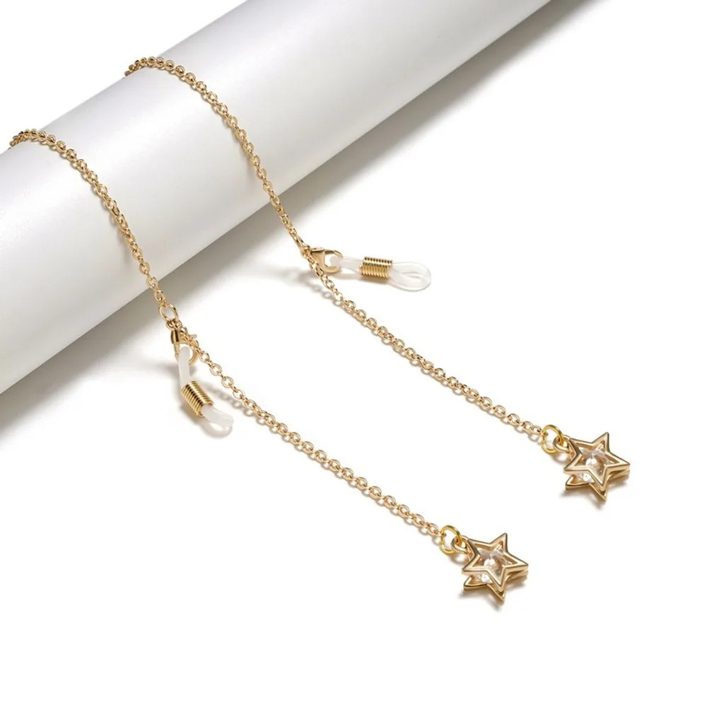 Fashion Glasses Chain Strap Five-pointed Star Love Drop Pendant Anti-skid Anti-falling Mask Chain Retro Glasses Lanyard Jewelry
Fashion Glasses Chain Strap Five-pointed Star Love Drop Pendant Anti-skid Anti-falling Mask Chain Retro Glasses Lanyard Jewelry