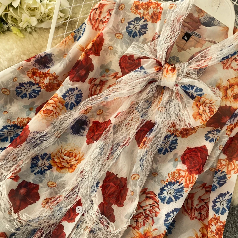 Retro Court Style Shirt Women's Lace Bow Print Chiffon Blouse Top Girls Ladies Floral Blouse Blusas Mujer De Moda 2020 Blusa
Retro Court Style Shirt Women's Lace Bow Print Chiffon Blouse Top Girls Ladies Floral Blouse Blusas Mujer De Moda 2020 Blusa