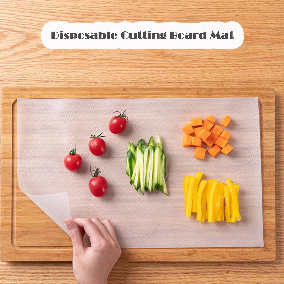 

24x300CM Disposable Cutting Board Mat Cuttable Japanese Food Chopping Board Paper Antibacterial/Slip Picnic Fruit Placemat