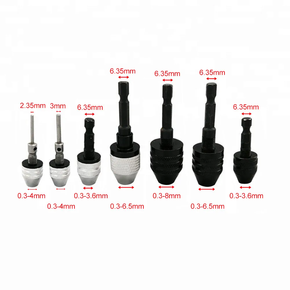 Drill Chuck Keyless Screwdriver Impact Electric Mini Chuck Fixture Hex Shank Quick Change Keyless Drill Bit 0.3-8mm Drill Bits
Drill Chuck Keyless Screwdriver Impact Electric Mini Chuck Fixture Hex Shank Quick Change Keyless Drill Bit 0.3-8mm Drill Bits