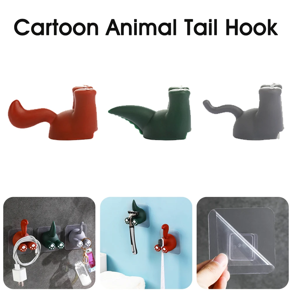Creative Cartoon Animal Hook Animal Tail Shape Hook Punch-free Self-adhesive Wall Hook Cartoon Dinosaur Squirrel Hook
Creative Cartoon Animal Hook Animal Tail Shape Hook Punch-free Self-adhesive Wall Hook Cartoon Dinosaur Squirrel Hook