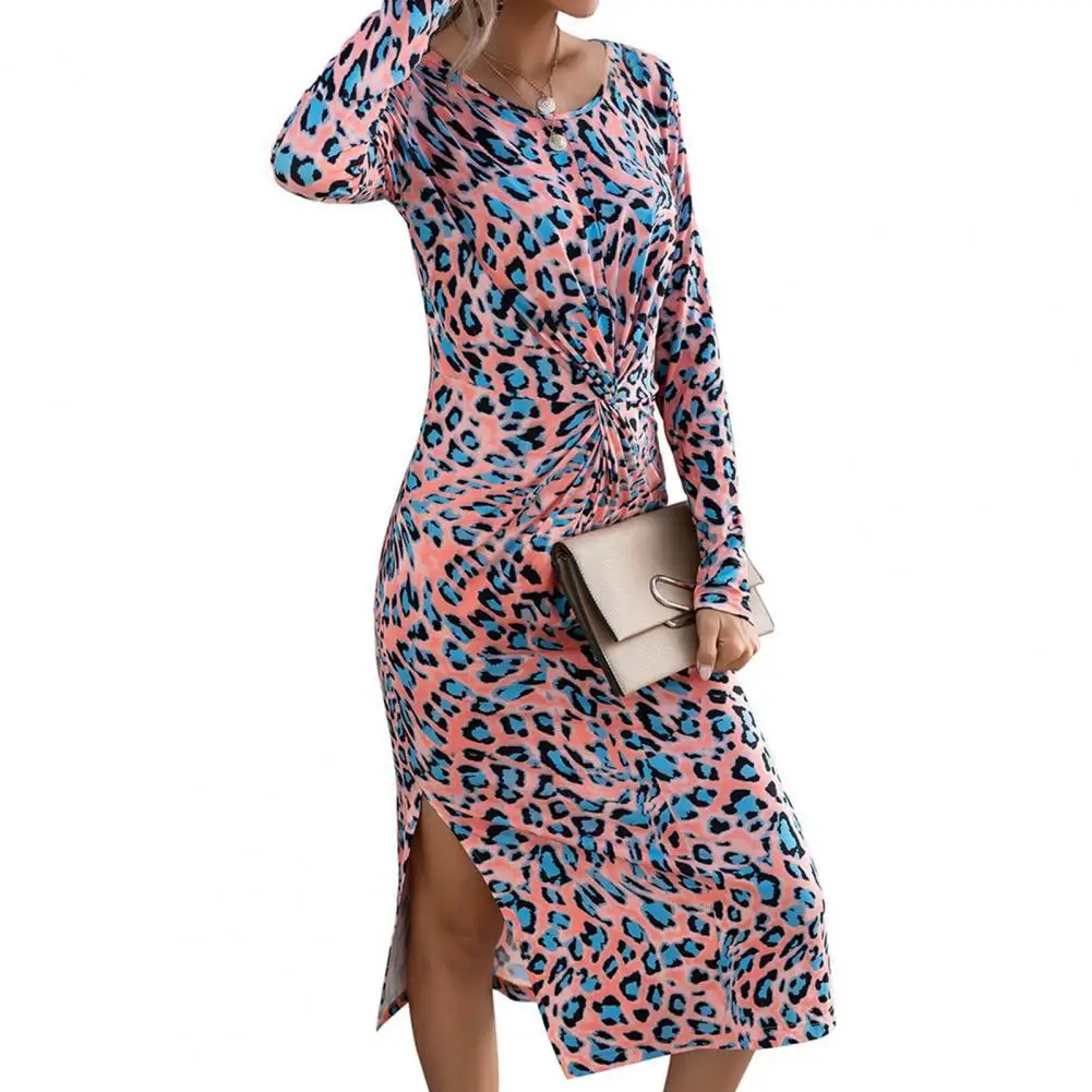 New spring autumn dress Fashion Female Sexy Leopard Long Sleeve O Neck Split Hem Tie Waist Midi dresses for women party
New spring autumn dress Fashion Female Sexy Leopard Long Sleeve O Neck Split Hem Tie Waist Midi dresses for women party