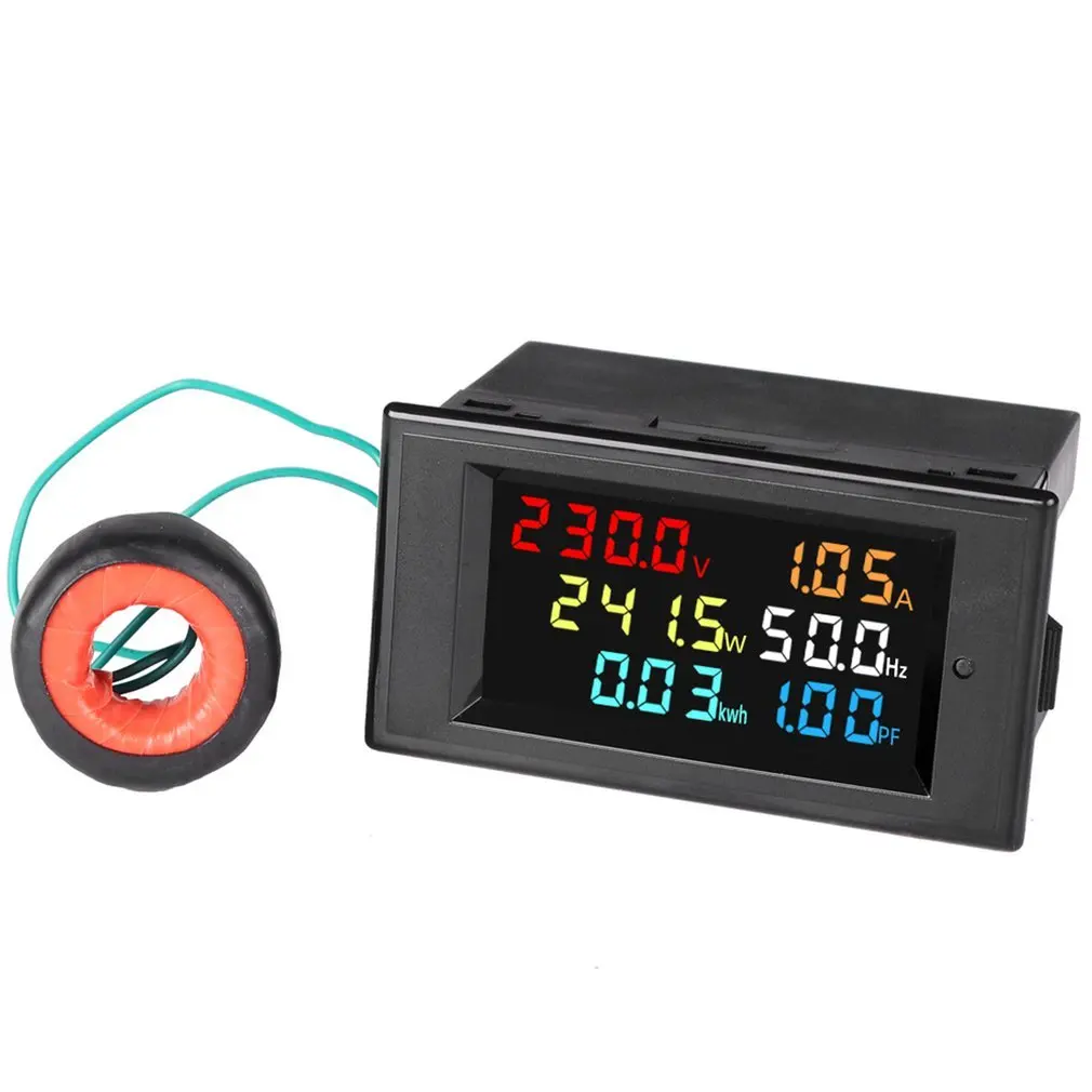 LCD Digital Panel Wattmeter Energy Power Meter Voltage Voltmeter Current Ammeter Frequency Indicator AC 220V 380V 100A
LCD Digital Panel Wattmeter Energy Power Meter Voltage Voltmeter Current Ammeter Frequency Indicator AC 220V 380V 100A
