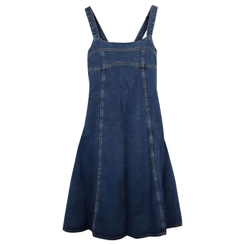 Women Summer Denim Dresses Sweet Girls Wide Strap Tank Strapless High Waist Back Zipper Patchwork A-line Dress Korean Clothing
Women Summer Denim Dresses Sweet Girls Wide Strap Tank Strapless High Waist Back Zipper Patchwork A-line Dress Korean Clothing