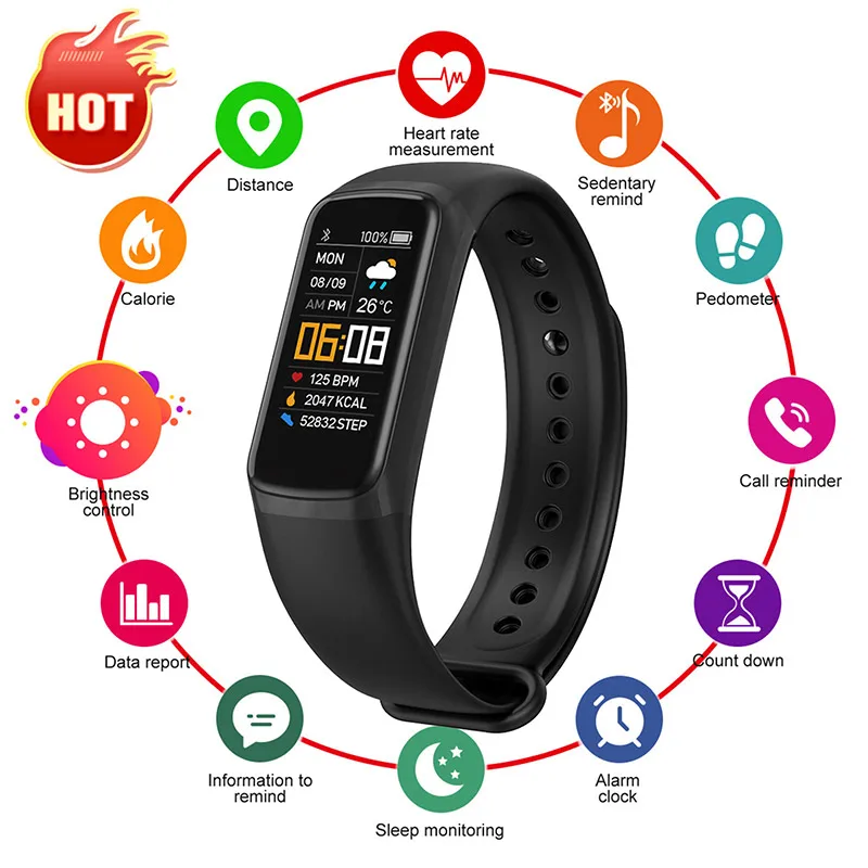 2021 Smart Watch Men Women Sport Smart Band Sleep Blood Pressure Heart Rate Monitor Fitness Bracelet IP67 Waterproof Bracelets
2021 Smart Watch Men Women Sport Smart Band Sleep Blood Pressure Heart Rate Monitor Fitness Bracelet IP67 Waterproof Bracelets