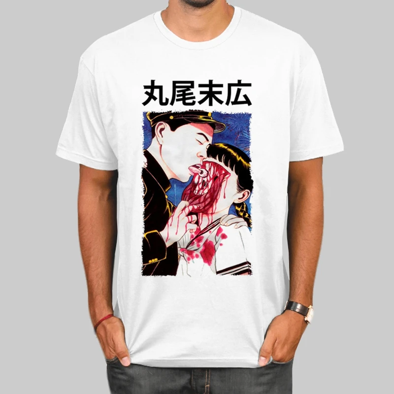 Фото Eyeball Lick Suehiro Maruo Cult Japan Anime Manga Horror Auge Футболка мужская футболка забавные Молодежные