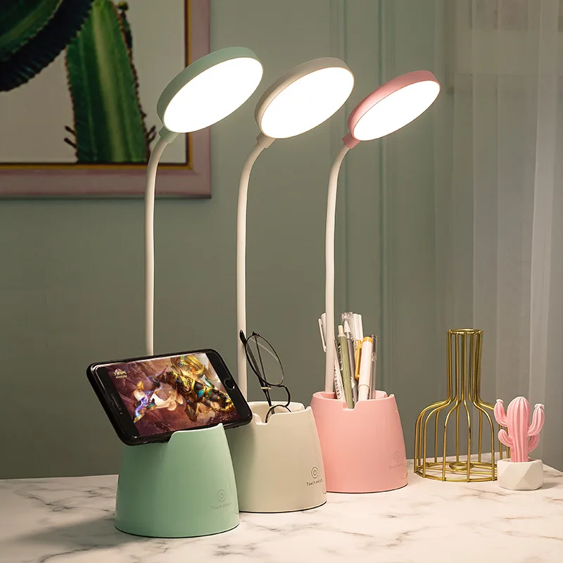 LED Table Lamp With Pen Holder Touch Dimming Flexo Desk Lamp Usb Rechargeable Eye Protection Reading Bedside Night Light
LED Table Lamp With Pen Holder Touch Dimming Flexo Desk Lamp Usb Rechargeable Eye Protection Reading Bedside Night Light