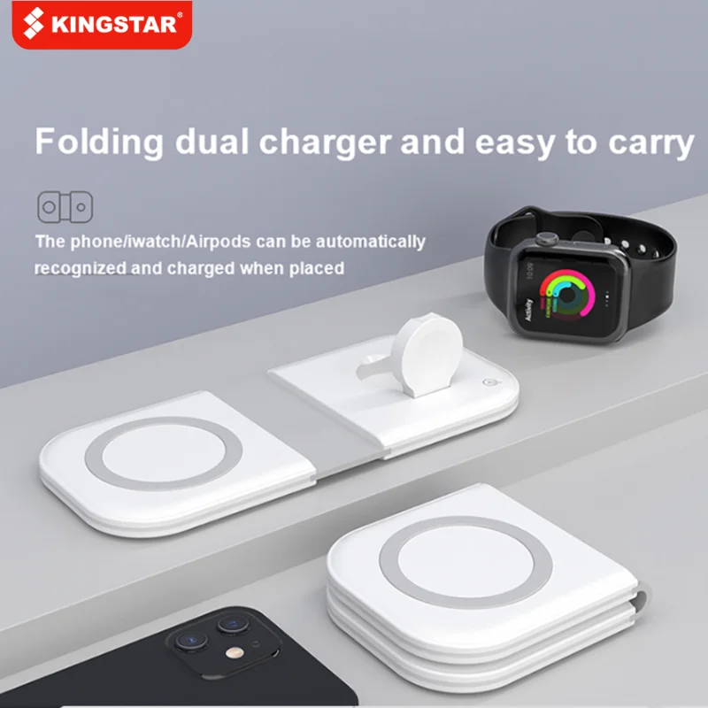 2in1 Magnetic 15W Wireless Charger for iPhone 12 Phone Folding Dual Fast Charger For Apple12 Pro iWatch Airpods Charging Station
2in1 Magnetic 15W Wireless Charger for iPhone 12 Phone Folding Dual Fast Charger For Apple12 Pro iWatch Airpods Charging Station