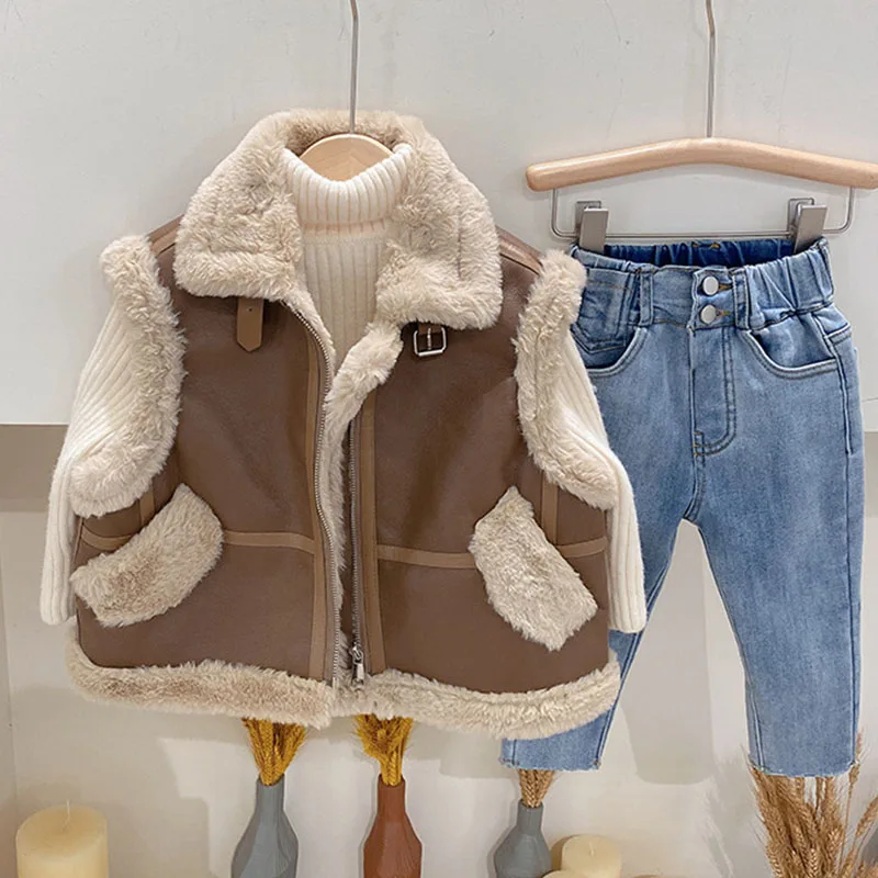 Bear Leader Baby Girls Vest Fall Winter 2022 Fashion New Children's Outer Wear Vest Girls Fur Vest Jacket Winter Girl
Bear Leader Baby Girls Vest Fall Winter 2022 Fashion New Children's Outer Wear Vest Girls Fur Vest Jacket Winter Girl