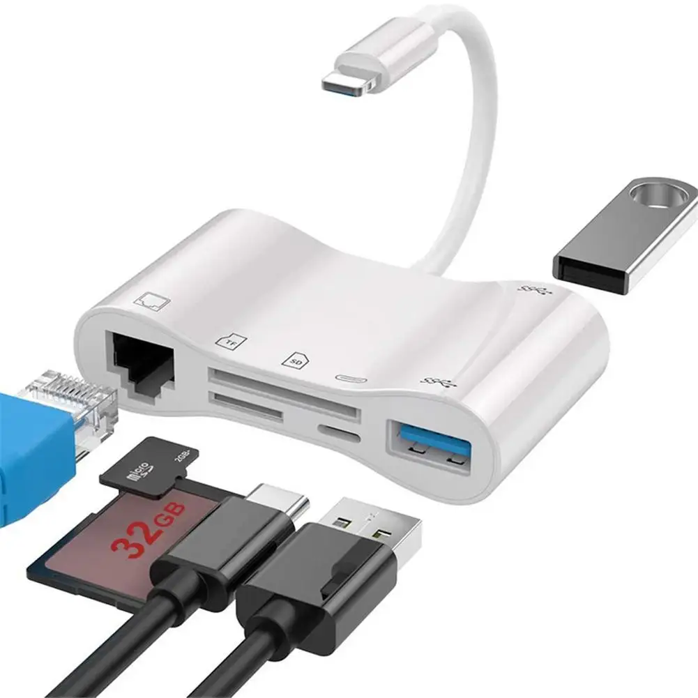 Кардридер SD высокоскоростной кардридер для камеры Ethernet проводной сетевой адаптер для IPhone
Кардридер SD высокоскоростной кардридер для камеры Ethernet проводной сетевой адаптер для IPhone