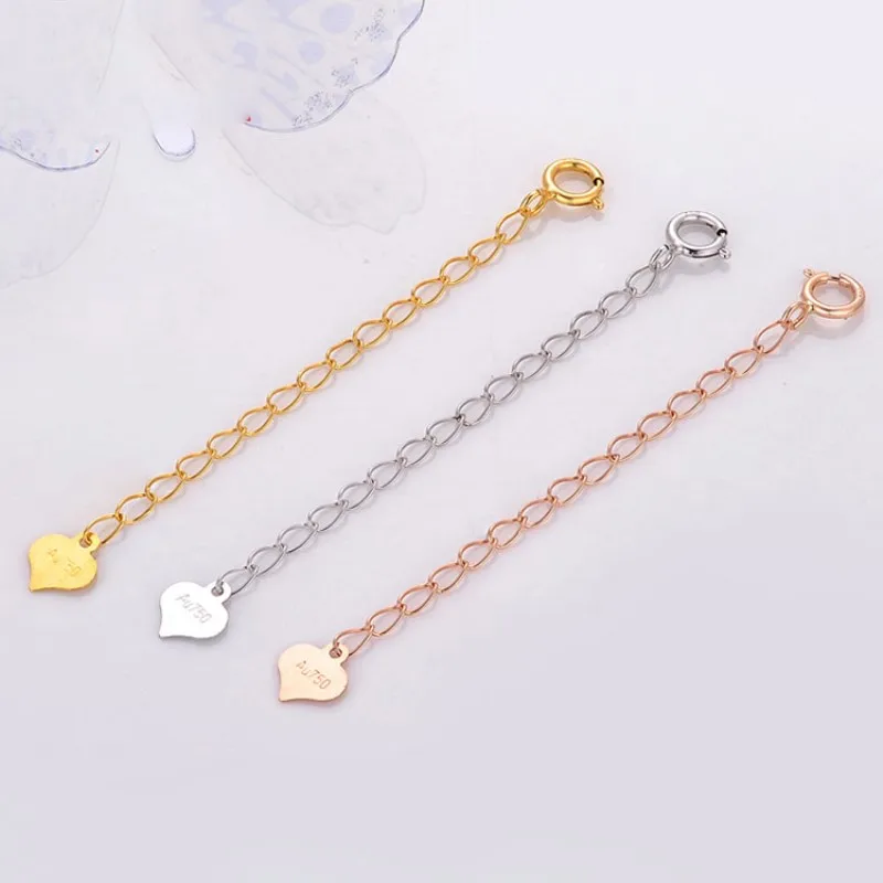 1pcs Real PURE 18K Yellow Gold Chain Extension For Necklace Bracelet DIY Rose Gold extend Chain 3cm/4cm/5cm/6cm
1pcs Real PURE 18K Yellow Gold Chain Extension For Necklace Bracelet DIY Rose Gold extend Chain 3cm/4cm/5cm/6cm
