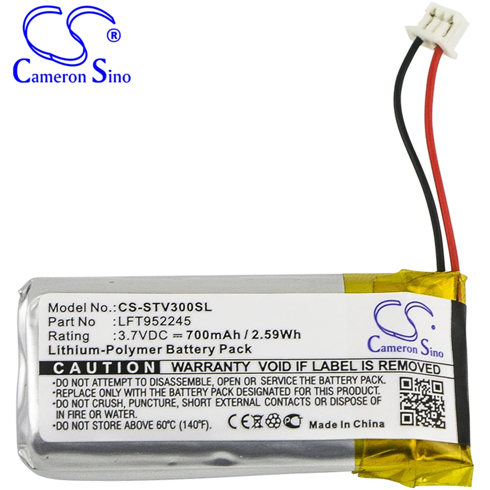 Батарея Cameron Sino 700 мА/ч Stageclix LFT952245 для Stageclix Jack V3 передатчик Jack V4 передатчик 
Батарея Cameron Sino 700 мА/ч Stageclix LFT952245 для Stageclix Jack V3 передатчик Jack V4 передатчик