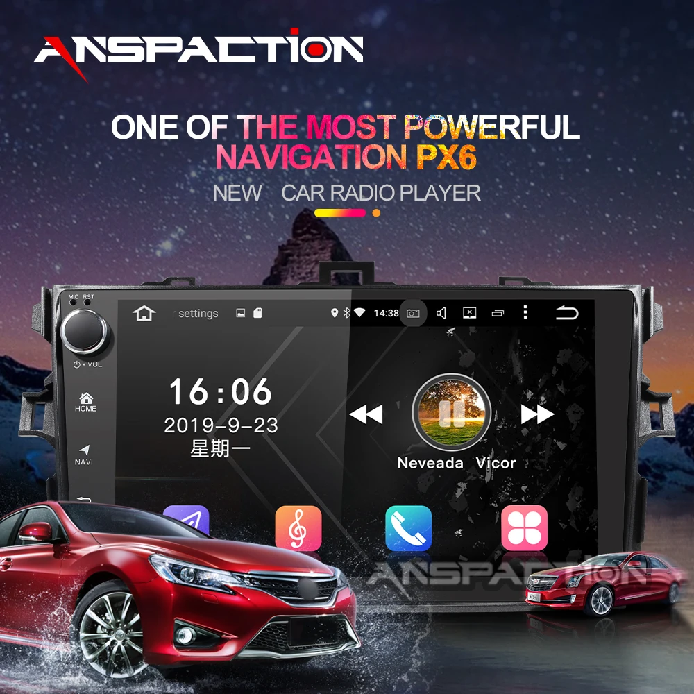 4G ram android 9 0 автомобильный Радио dvd gps навигация Мультимедиа для Toyota corolla 2007 2008 2009 2010