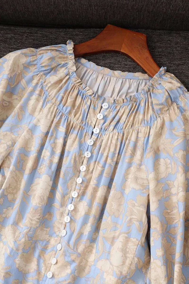 Женское Хлопковое платье-туника повседневное винтажное платье до середины икры