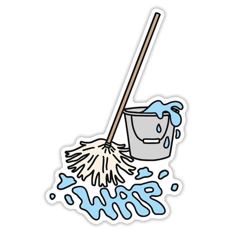 S50857# 13CM/17CM Personality PVC Decal For MOP AND BUCKET Waterproof Car Sticker on Motorcycle Laptop Decorative
S50857# 13CM/17CM Personality PVC Decal For MOP AND BUCKET Waterproof Car Sticker on Motorcycle Laptop Decorative