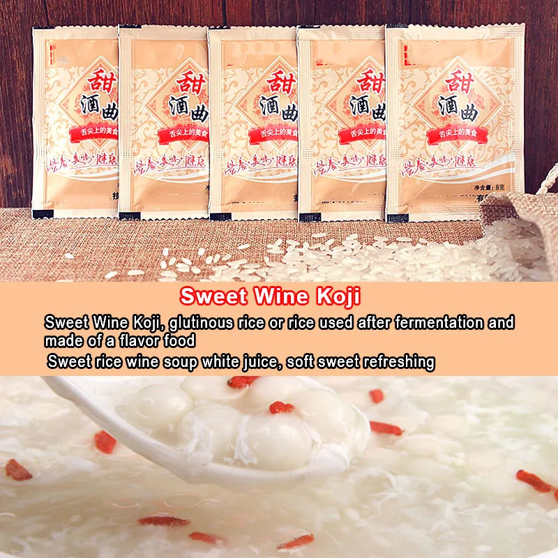 40 sachets /20 sachets Sweet Rice Wine Koji Self-brewing Wine Low-alcohol Raw Material Sweet Wine Rice Wine Koji 8g/sachet
40 sachets /20 sachets Sweet Rice Wine Koji Self-brewing Wine Low-alcohol Raw Material Sweet Wine Rice Wine Koji 8g/sachet