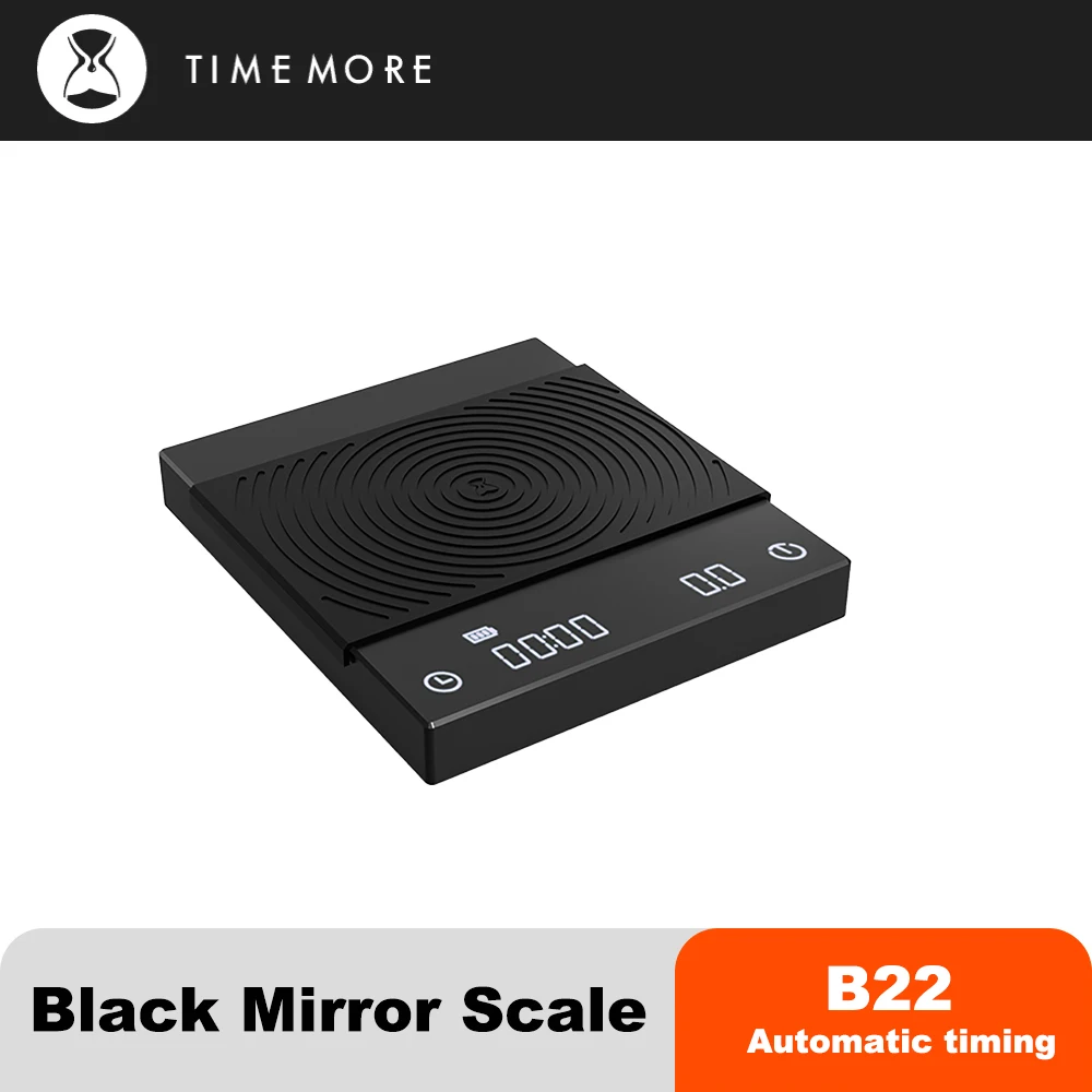

Черные Зеркальные базовые электронные весы TIMEMORE B22, умные весы для кофе и эспрессо, автоматические кухонные весы с таймером, 2 кг