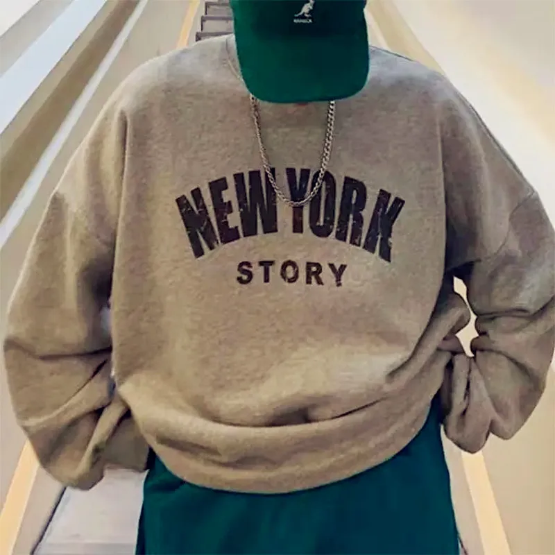 Джемпер флисовый унисекс, свободный, с надписью New York Story, с длинными рукавами и круглым вырезом, для весны, 2021
Джемпер флисовый унисекс, свободный, с надписью New York Story, с длинными рукавами и круглым вырезом, для весны, 2021