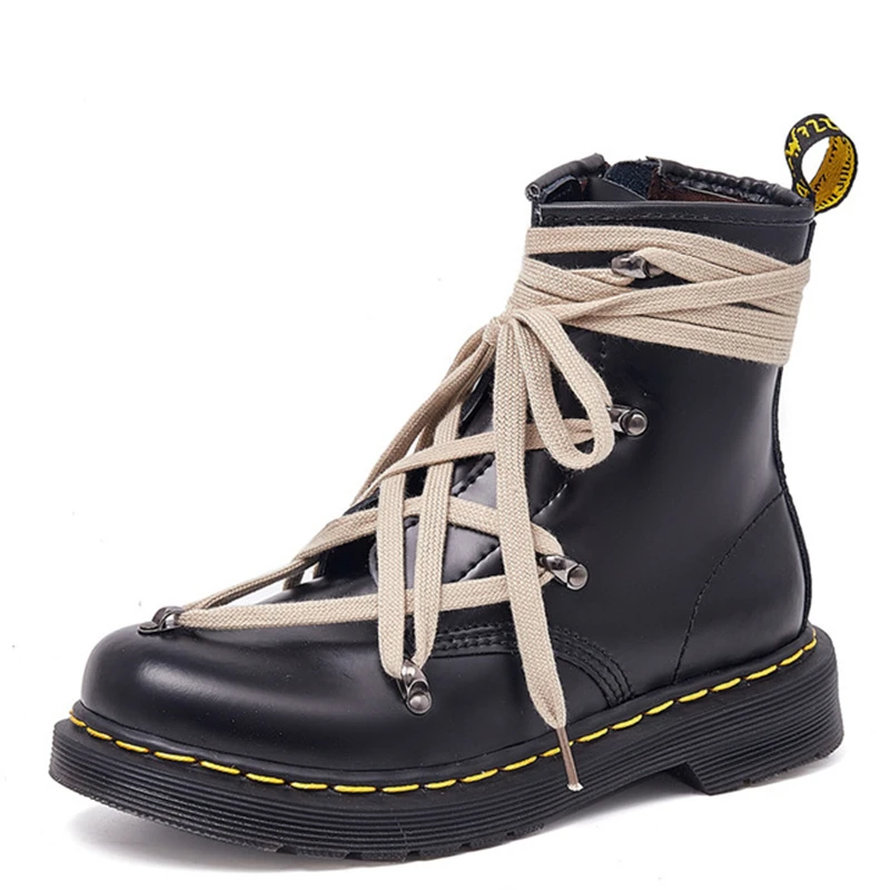 New High-top RO Cross Strap Fashion Boots Female Personality Short Boots Side Zipper Leather Boots Round Head Motorcycle Boots
New High-top RO Cross Strap Fashion Boots Female Personality Short Boots Side Zipper Leather Boots Round Head Motorcycle Boots