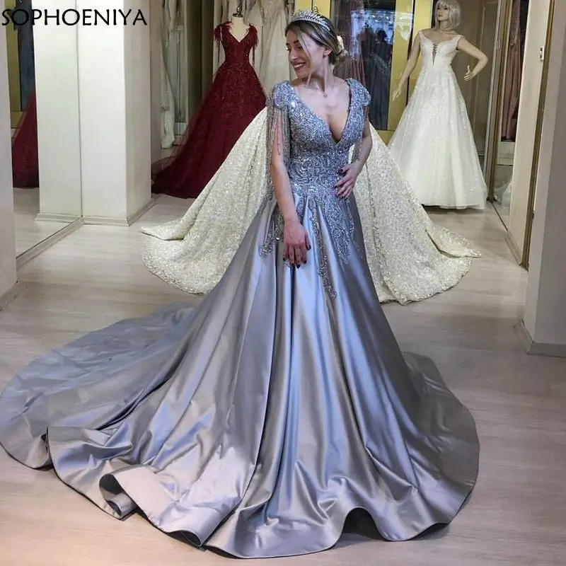 платье Fashion V Neck Evening Dress Appliqued Beaded Satin Party Dresses For Women Vestidos De Fiesta De Noche Robes de Soirée
платье Fashion V Neck Evening Dress Appliqued Beaded Satin Party Dresses For Women Vestidos De Fiesta De Noche Robes de Soirée