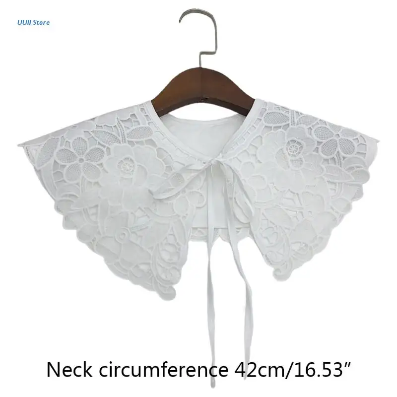 Double Layer Fake Collar Shawl Sweet Embroidery Floral Lace Decorative Necklace Half Shirt Hollow Mini Poncho Capelet
Double Layer Fake Collar Shawl Sweet Embroidery Floral Lace Decorative Necklace Half Shirt Hollow Mini Poncho Capelet