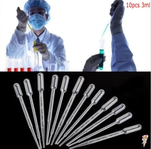 10Pcs 3/5/10ml Clear Plastic Eye Dropper Set Liquid Transfer Graduated Pipettes for Laboratory Experiment Medical Microbiology
10Pcs 3/5/10ml Clear Plastic Eye Dropper Set Liquid Transfer Graduated Pipettes for Laboratory Experiment Medical Microbiology