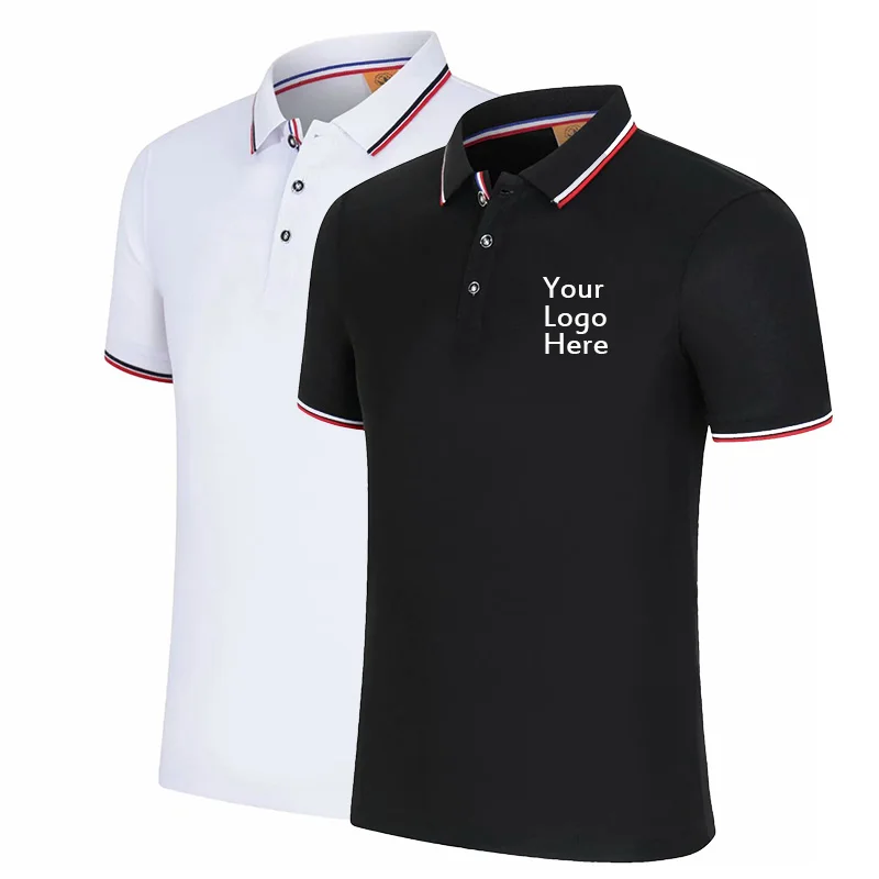 

Summer New Polo Shirt Women Short-sleeved Casual Slim Custom Print Brand Logo Text Polos Couples Men Outdoor Tops Plus Size 4XL