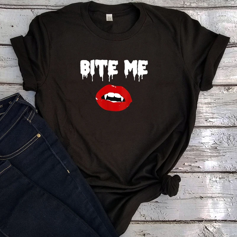 BITE ME Sweatshirt Halloween Party Hoodies Casual Women Streetwear Lips Halloween Woman Clothes Gothic 2020
BITE ME Sweatshirt Halloween Party Hoodies Casual Women Streetwear Lips Halloween Woman Clothes Gothic 2020