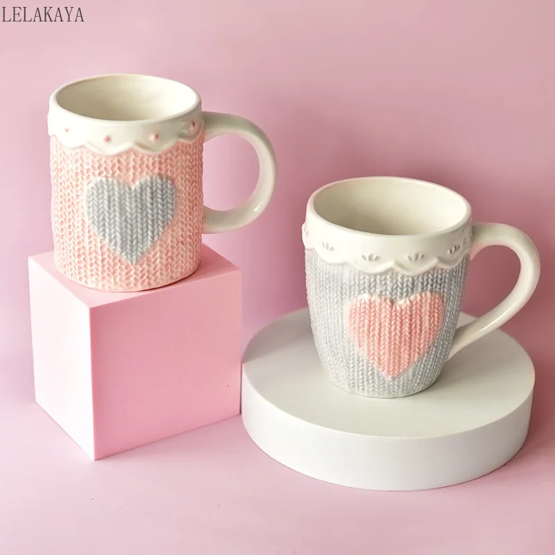 INS Cute Pink Heart Coffee Mugs Girl's Kawaii Embossed Cups Office Creative Hand-Painted Ceramic Mugs Milk Breakfast Water Cups
INS Cute Pink Heart Coffee Mugs Girl's Kawaii Embossed Cups Office Creative Hand-Painted Ceramic Mugs Milk Breakfast Water Cups