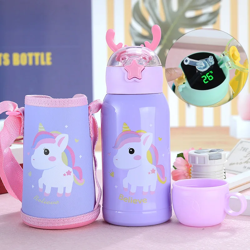 Cute 316 Stainless Steel Antler Thermos Cup With Straw Bounce Bottle For Children Student Intelligent Temperature Display Mug
Cute 316 Stainless Steel Antler Thermos Cup With Straw Bounce Bottle For Children Student Intelligent Temperature Display Mug
