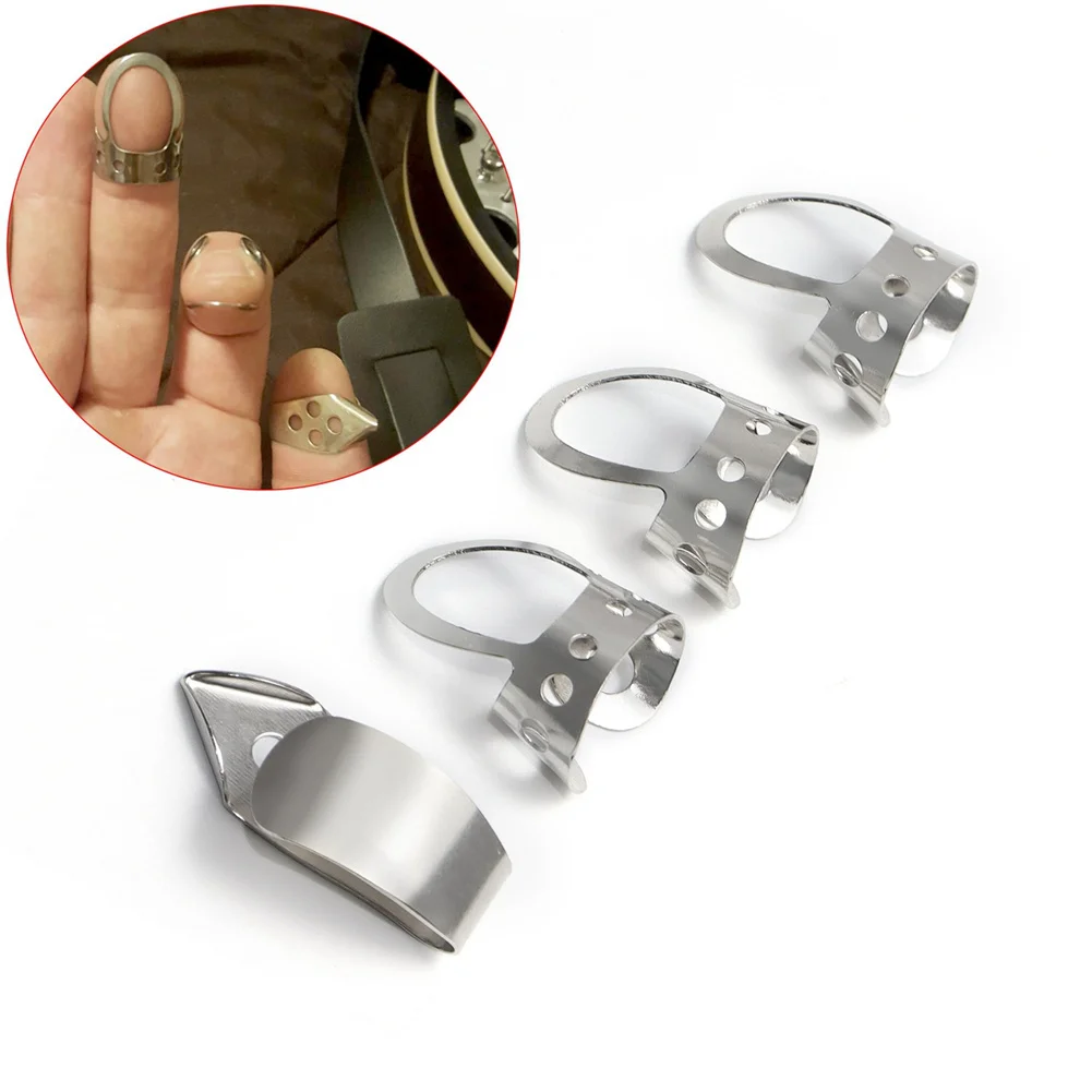 4 Tone Deaf Music Metal Finger Picks Fingerstyle Picks Flexible Metal Fits Fingers Universal Size Guitar Pick Silver
4 Tone Deaf Music Metal Finger Picks Fingerstyle Picks Flexible Metal Fits Fingers Universal Size Guitar Pick Silver