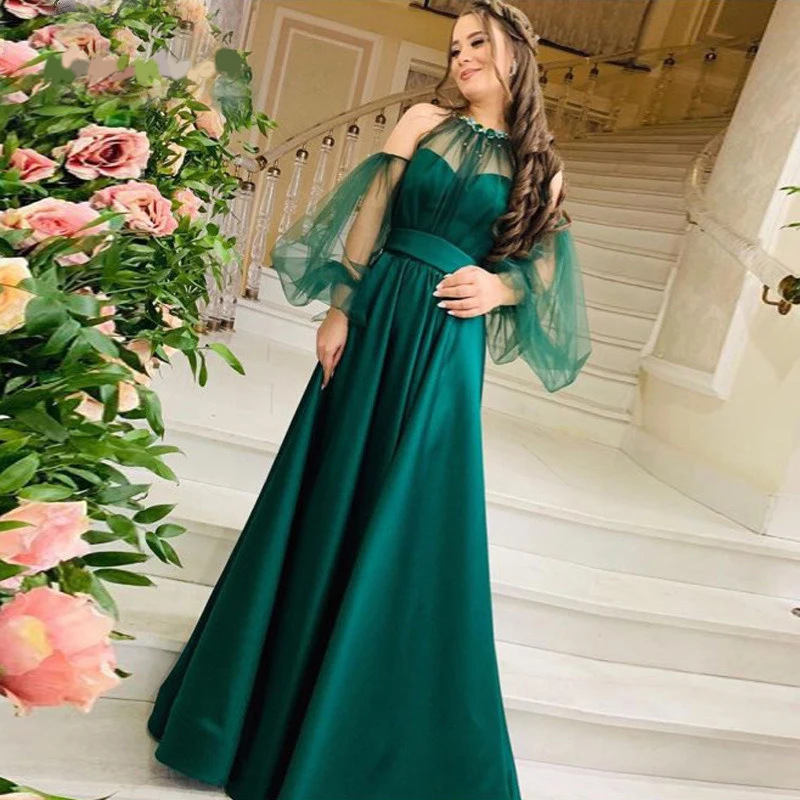 Dark Green Long Evening Prom Dresses 2020 New Hunter A Line Women Formal Dress Puffy Tulle Long Sleeves Vintage Party Gowns
Dark Green Long Evening Prom Dresses 2020 New Hunter A Line Women Formal Dress Puffy Tulle Long Sleeves Vintage Party Gowns