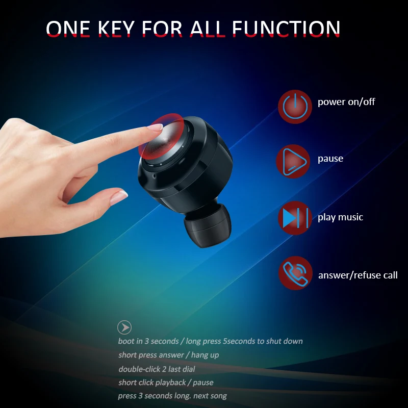 A6 Wireless Earphone Sports Earbuds Bluetooth 5.0 TWS Headsets Noise Cancelling Mic For iPhone Huawei Samsung Xiaomi Redmi
A6 Wireless Earphone Sports Earbuds Bluetooth 5.0 TWS Headsets Noise Cancelling Mic For iPhone Huawei Samsung Xiaomi Redmi