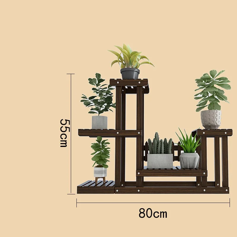 

Madera Scaffale Porta Piante Saksi Standi Rack Etagere Pour Plante Varanda Stojak Na Kwiaty Outdoor Balcony Shelf Flower Stand