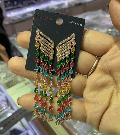 Women's Long Tassel Earrings Color Simple Wing Stud Earrings Water Drop Tassel Earrings Earrings Female Cross-border Source
Women's Long Tassel Earrings Color Simple Wing Stud Earrings Water Drop Tassel Earrings Earrings Female Cross-border Source